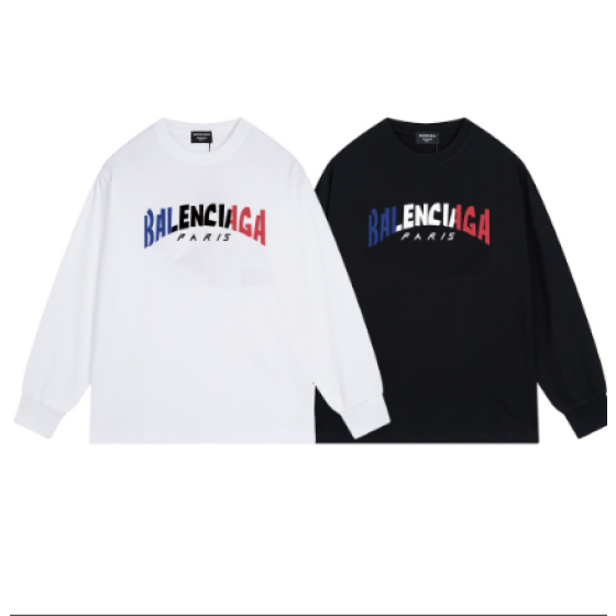 Balenciaga tricolor print long-sleeved shirt